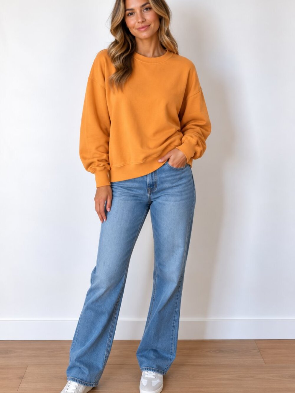 TNA Orange Crewneck Sweatshirt